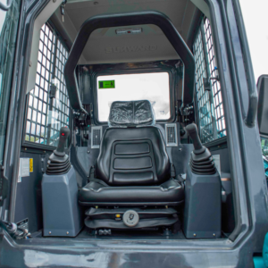 Interior view of a skid steer loader.