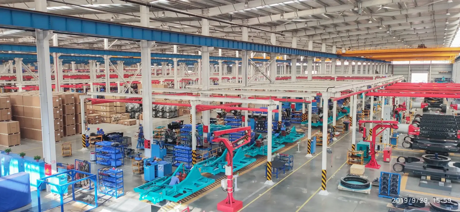 Large industrial warehouse with machinery and equipment.